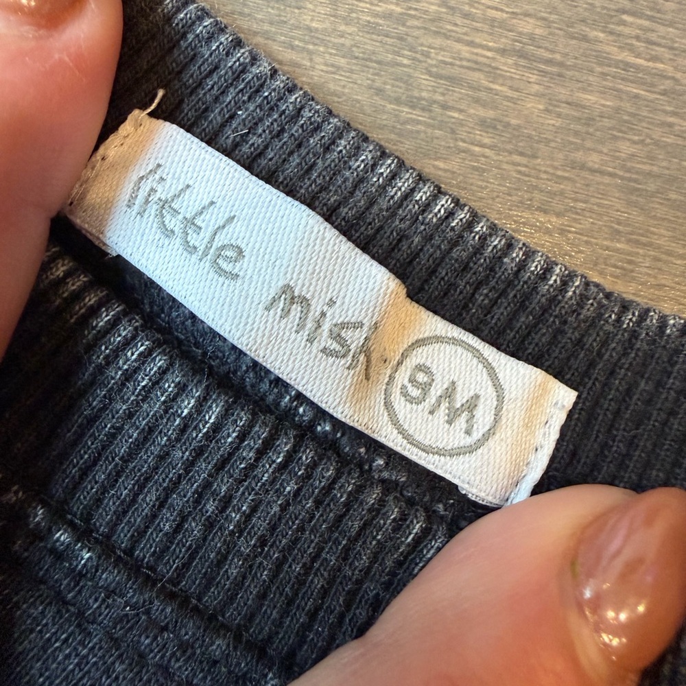 Designer From Denny’s!  Little Mish Black Checkered Kids Shirt-9mo - Picture 3 of 9